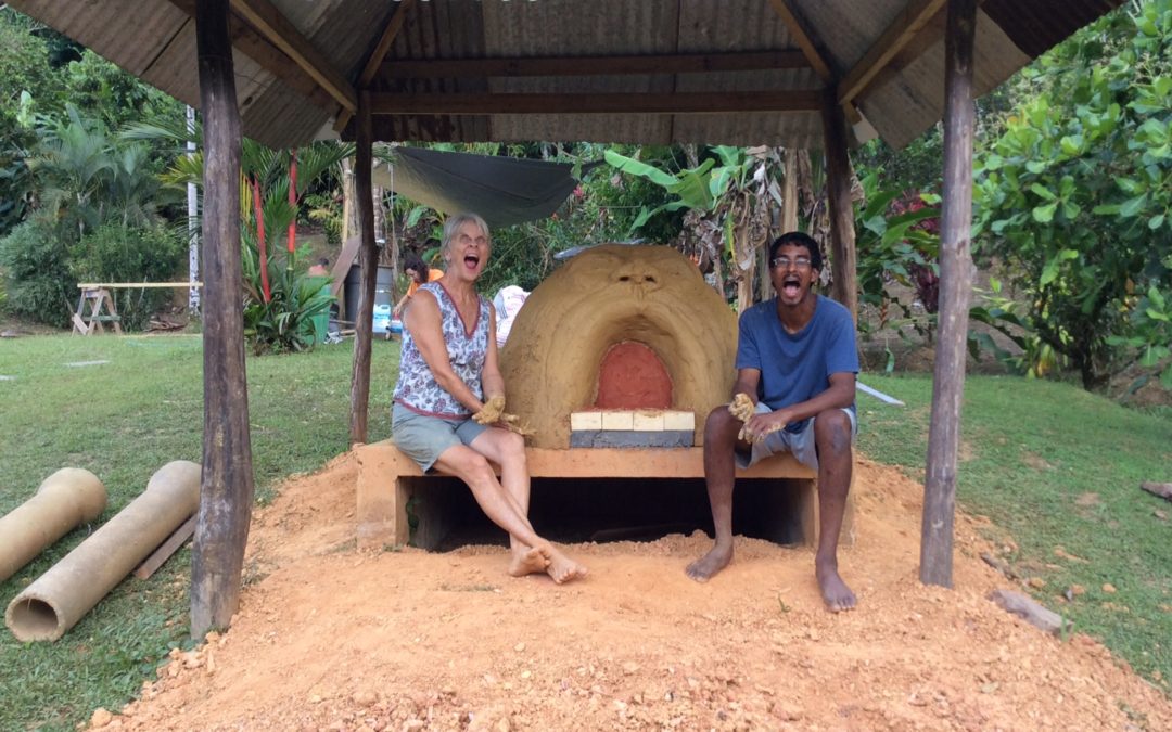 Building the Mud Oven